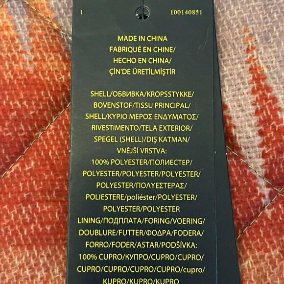 Polo Ralph Lauren Southwestern Sunset Aztec Quilted Jacket with Belt size Medium - Picture 7 of 8